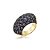 Anel de luxo cravejado de zircônia colorida banho em ouro 18k - Imagem 1