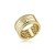 Anel dourado com zircônia cristal banho em ouro 18k - Imagem 1