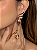 Conjunto de brinco e anel cravejado de zircônia cristal banho em ouro 18k - Imagem 2