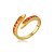 Anel cravejado de zircônia coral banho em ouro 18k - Imagem 1