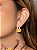 Conjunto de brinco e anel cravejado de zircônia cristal e pedra fusion morganita banho em ouro 18k - Imagem 4