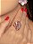 Conjunto de brinco e anel cravejado flor de zircônia e pedra fusion ametista banho em ouro 18k - Imagem 3