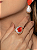 Conjunto de brinco e anel cravejado de zircônia cristal e pedra fusion coral banho em ouro 18k - Imagem 3