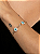 Pulseira esmaltada olho grego cravejada de zircônia cristal banho ouro 18k - Imagem 2