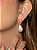 Conjunto de brinco e anel cravejado de zircônia cristal e pedra fusion morganita banho em ouro 18k - Imagem 3