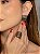 Conjunto de brinco e anel cravejado de zircônia safira banho em ouro 18k - Imagem 3