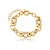 Pulseira de corrente cravejada de zircônia cristal banho em ouro 18k - Imagem 1