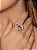 Conjunto de brinco e anel borboleta cravejado de zircônia pink banho em ouro 18k - Imagem 3