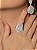 Conjunto de brinco e anel gota cravejado de zircônia cristal e pedra fusion acqua banho em ouro 18k - Imagem 4