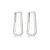 Brinco argola cravejado de zircônia cristal banho ródio branco - Imagem 1