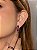 Conjunto de brinco e anel cravejado de zircônia pink banho em ouro 18k - Imagem 3