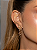 Brinco ear cuff dourado liso banho em ouro 18k - Imagem 2