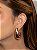 Brinco de argola dourado liso banho em ouro 18k - Imagem 2