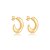 Brinco de argola dourado liso banho em ouro 18k - Imagem 1