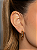 Brinco argola liso banho de ouro 18k - Imagem 2