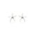 Brinco de flor lisa banho em ródio branco - Imagem 1