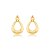 Brinco dourado liso banho em ouro 18k - Imagem 1