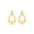 Brinco dourado liso banho em ouro 18k - Imagem 1