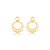 Brinco dourado liso banho em ouro 18k - Imagem 1