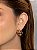 Brinco dourado liso banho em ouro 18k - Imagem 2