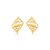 Brinco dourado liso banho em ouro 18k - Imagem 1