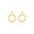Brinco dourado liso banho em ouro 18k - Imagem 1