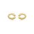 Piercing fake torcido liso banho em ouro 18k - Imagem 1