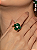 Conjunto de brinco e anel flor cravejado de zircônia cristal e esmeralda banho em ouro 18k - Imagem 4