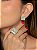 Conjunto de brinco e anel com pedra fusion acqua banho em ouro 18k - Imagem 3
