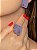 Conjunto de brinco e anel com pedra fusion ametista banho em ouro 18k - Imagem 3