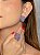 Conjunto de brinco e anel com pedra fusion ametista banho em ouro 18k - Imagem 4