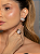 Conjunto de brinco e anel com detalhe em zircônia cristal banho em ouro 18k - Imagem 2