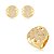 Conjunto de brinco e anel com detalhe em zircônia cristal banho em ouro 18k - Imagem 1