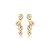 Brinco cravejado de zircônia cristal banho de ouro 18k - Imagem 1