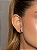 Brinco ear hook cravejado de zircônia colorida banho em ouro 18k - Imagem 2