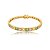 Pulseira cravejada de zircônia colorida banho em ouro 18K - Imagem 1