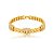 Pulseira de corrente com detalhe cravejado de zircônia cristal banho em ouro 18K - Imagem 1