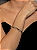 Pulseira de corrente com detalhe cravejado de zircônia cristal banho em ouro 18K - Imagem 2