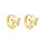 Brinco de argola liso com detalhe cravejado de zircônia cristal banho em ouro 18k - Imagem 1