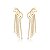 Brinco ear cuff cravejado de zircônia cristal banho em ouro 18k - Imagem 1