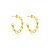 Brinco de argola liso banho em ouro 18k - Imagem 1