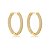 Brinco de argola cravejado de zircônia cristal banho em ouro 18k - Imagem 1