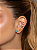 Brinco ear cuff cravejado de zircônia colorida banho em ouro 18k - Imagem 2