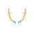 Brinco ear cuff cravejado de zircônia colorida banho em ouro 18k - Imagem 1