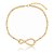 Colar dourado cravejado de zircônia cristal banho em ouro 18k - Imagem 1