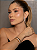 Conjunto de brinco e bracelete cravejado de zircônia cristal banho em ouro 18k - Imagem 1