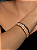 Conjunto de brinco e bracelete cravejado de zircônia cristal banho em ouro 18k - Imagem 3