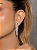 Conjunto de brinco e bracelete cravejado de zircônia cristal banho em ouro 18k - Imagem 4