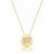 Colar com pingente cravejado de zircônia cristal banho em ouro 18k - Imagem 1