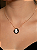 Colar com pingente cravejado de zircônia cristal banho em ouro 18k - Imagem 2
